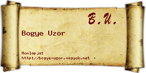 Bogye Uzor névjegykártya
